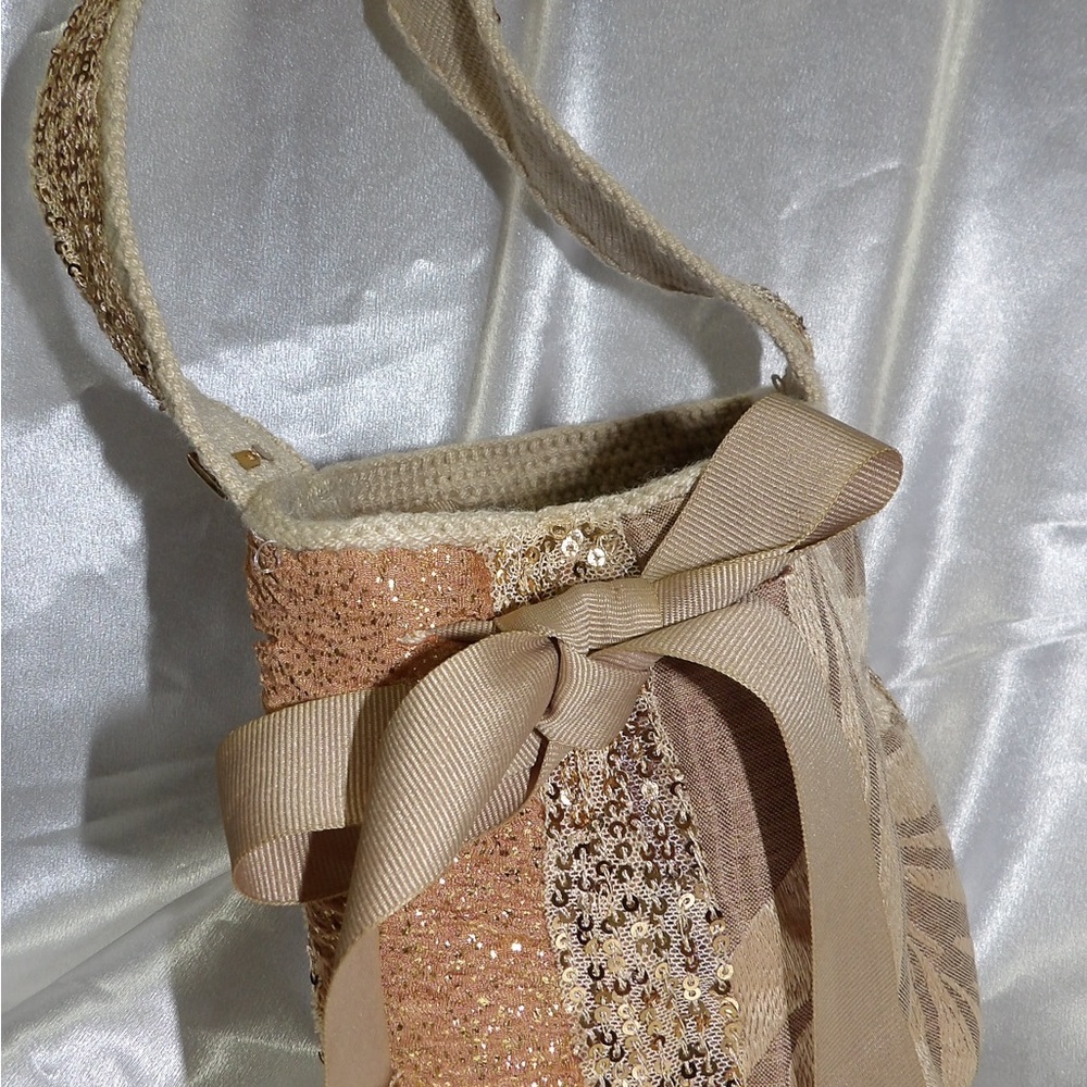Elegant Beige Sequin Women's Bag